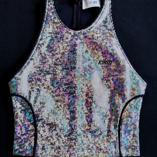 KIRIN Peggy Gou Iridescent Holographic Top Silver New XS