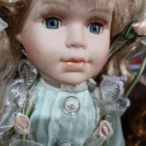 Vintage porcelain dolls used, pack of 7, various sizes