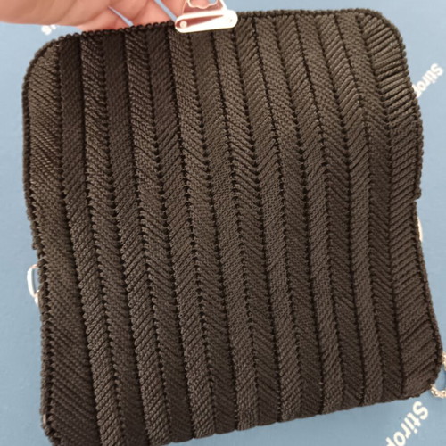 Handmade knitted shoulder bag black new