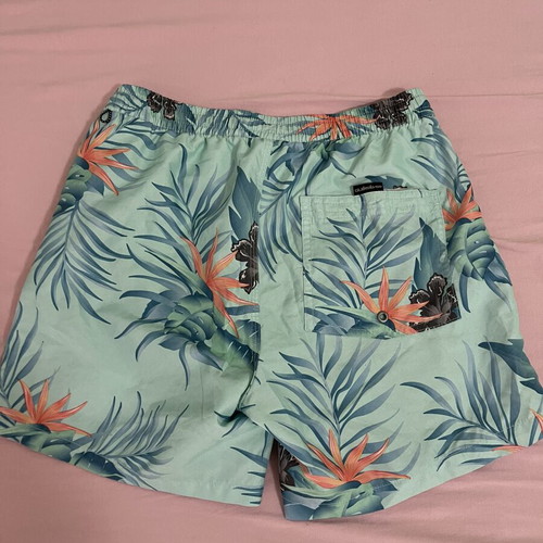 Quiksilver swim shorts tropical print size S like new