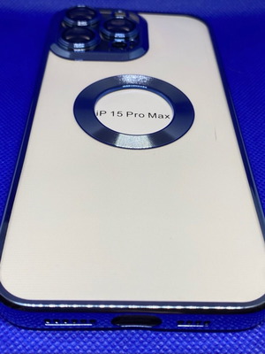 iPhone 15 Pro Max μπλέ θήκη ολοκαίνουργια με προστασία κάμερας