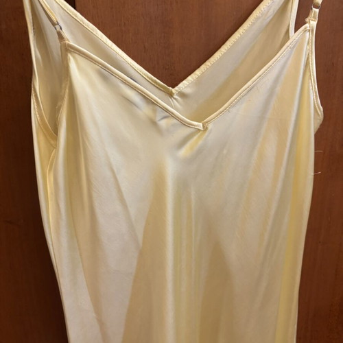 ZARA long satin slip dress, size M, cream champagne