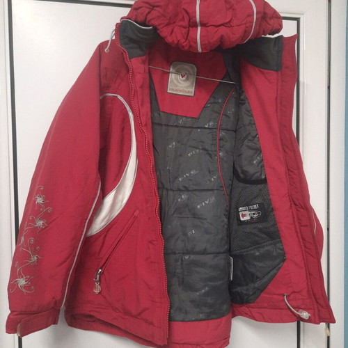 Children's jacket used, white and red, for girls and boys