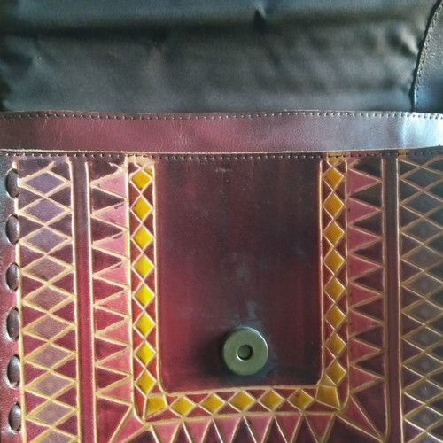 Zara leather shoulder bag used boho