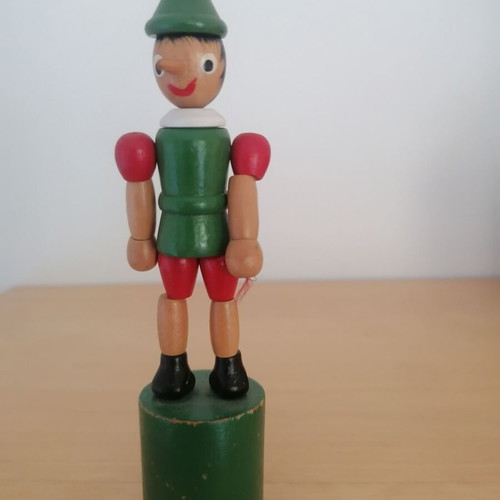 Pinocchio figure vintage used with base mechanism
