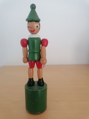 Pinocchio figure vintage used with base mechanism