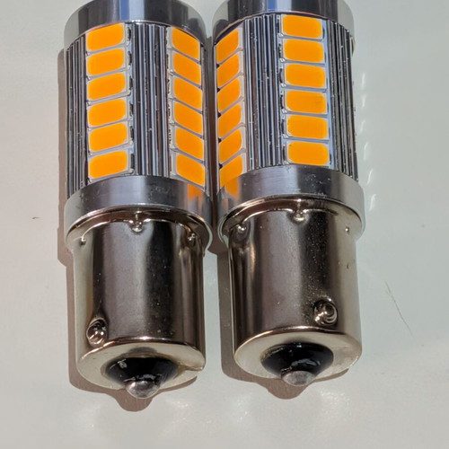Techstar LED Car Bulbs BA15S Yellow 12V 2.76W Set New