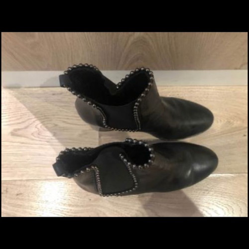 Philippe Lang leather Chelsea boots used, black, size 40