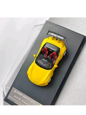 SW 1:64 JDM Yellow Miata MX5 Convertible Pandem Sport Model diecast car new