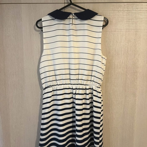 Esley striped mini dress with collar size Small like new