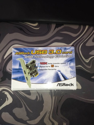ASRock Usb3.0 expansion card σαν καινούργιο, πλήρως λειτουργική με DVD drivers