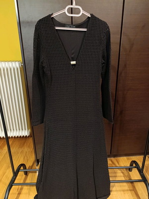ZARA dress new, size L, brown and gold