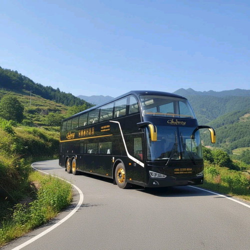 Electric bus with support