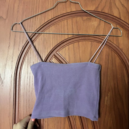 Zara purple tank top used, size S with faint front stain