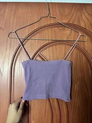 Zara purple tank top used, size S with faint front stain
