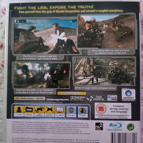 Haze game for PlayStation 3 like new with manual