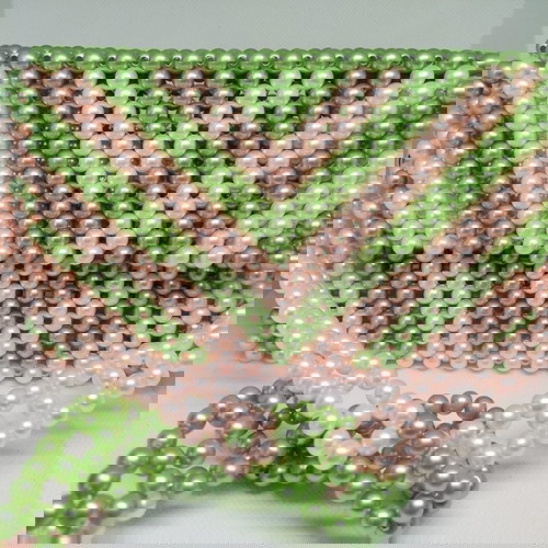 Мини чанта Перла - Зелена ябълка нова, презрамка