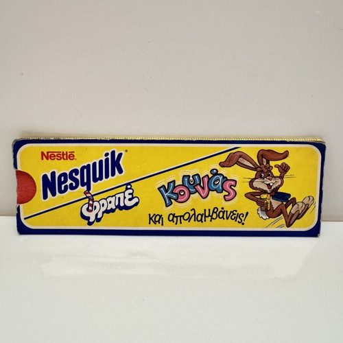 Nesquik ruler with multiplication table used from 90s