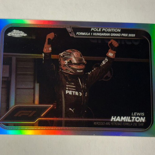 Lewis Hamilton Topps Chrome Refractor card used