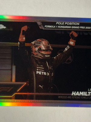 Lewis Hamilton Topps Chrome Refractor card used