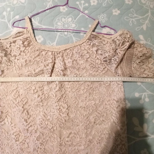Mini lace dress like new, beige, size S-M
