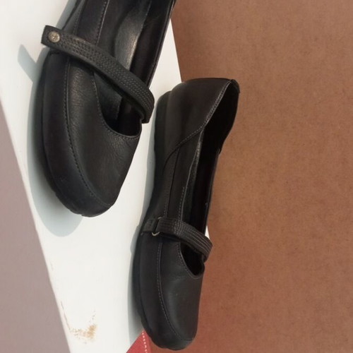 Timberland women's anatomical leather ballerinas like new black size 41
