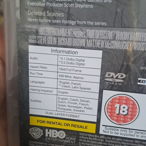 True Detective 1η σεζόν DVD μεταχειρισμένο, ελληνικοί υπότιτλοι