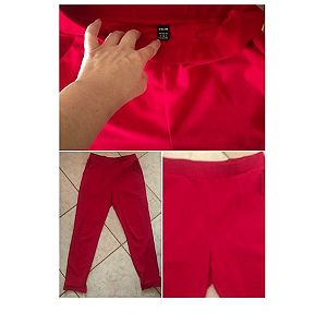 Κόκκινο εφαρμοστό γυναικείο παντελόνι