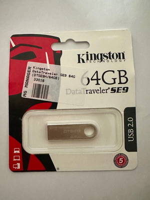 USB 2.0 Stick Kingston DataTraveler SE9 64GB Ασημί