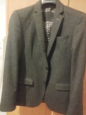 Men's jacket dark gray like new, size 50, 70% wool