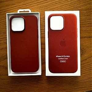 iPhone 14 Pro Max leather case mag safe