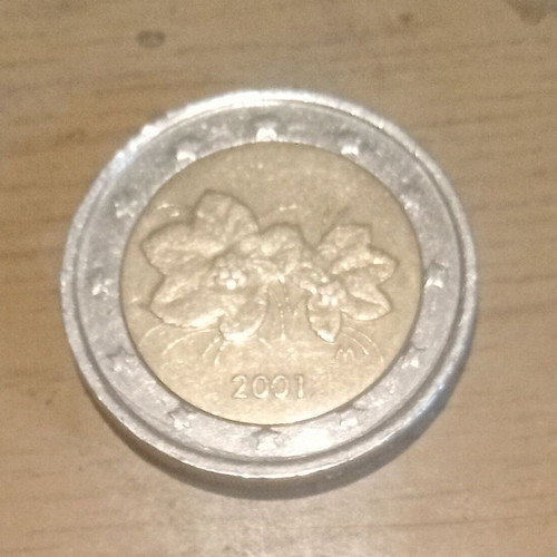 2 Euro Finland 2001 like new with minting error