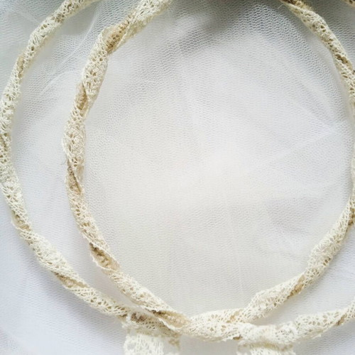 Handmade wedding crowns new steel with jute and lace