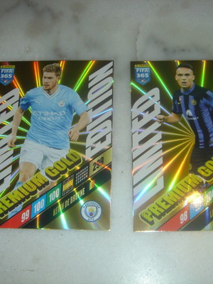 Panini FIFA 365 2024 Premium Gold cards new, 2 pieces