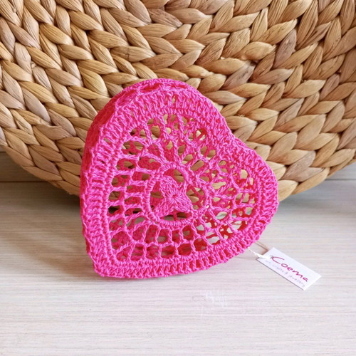 Handmade knitted heart box new with surprise gift