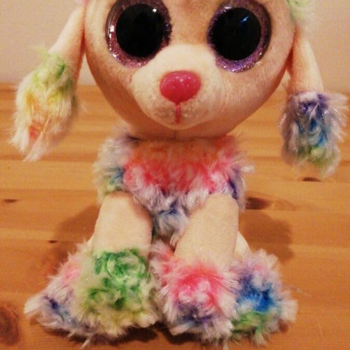 Ty Beanie Boo Baby Rainbow Poodle like new, 10 cm