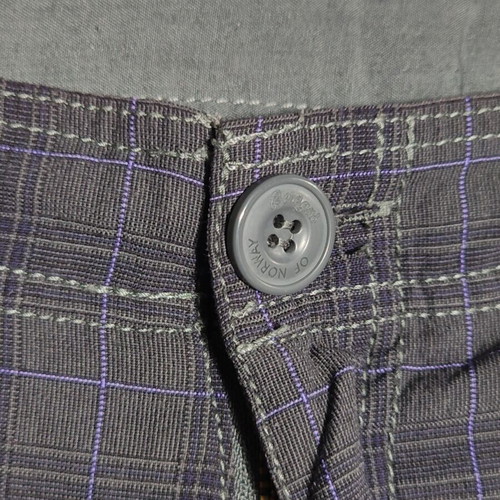 Bergans of Norway Utne Plaid Hiking Shorts Men XL gray purple