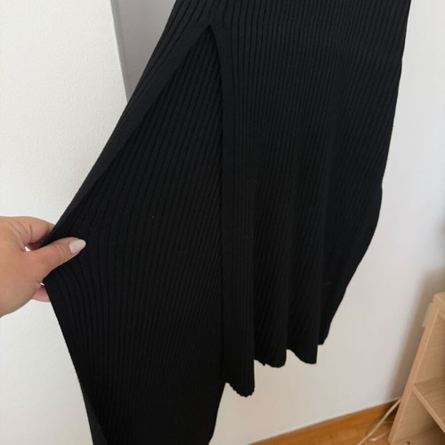 Ribbed long sleeveless dress black, like new, size S/M