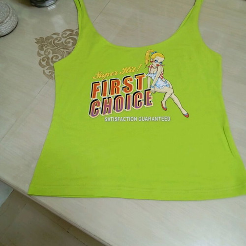 Women’s cotton tank top used, multicolor green