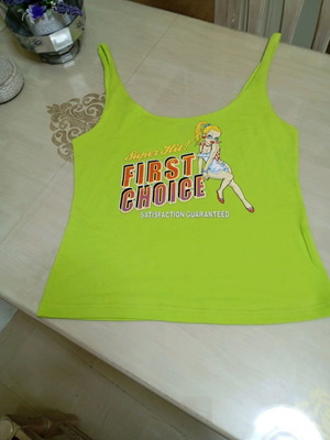 Women’s cotton tank top used, multicolor green