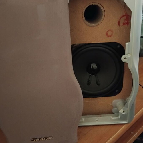 Sharp CP-XL40H bookshelf speakers used, vintage micro hi-fi