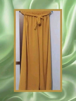 Mustard pants with belt, like new, size XL