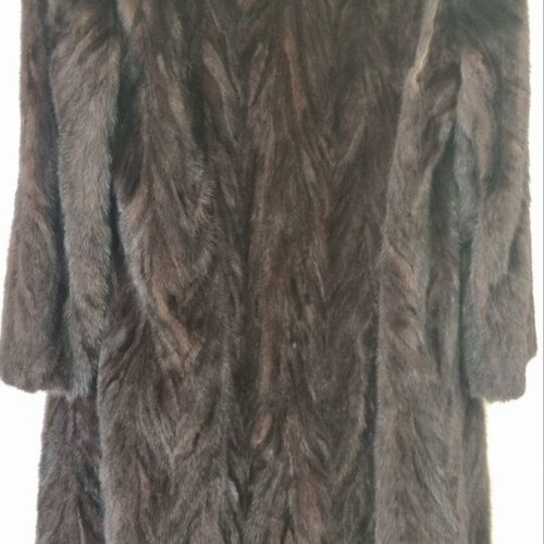 Women's mink fur coat like new, vintage, black and gray