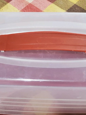 Θήκη κέικ σαν καινούργιο, παράλληλη γραμμή, 36x15x14 cm