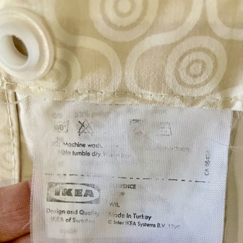 IKEA fabric shower curtain like new, machine washable