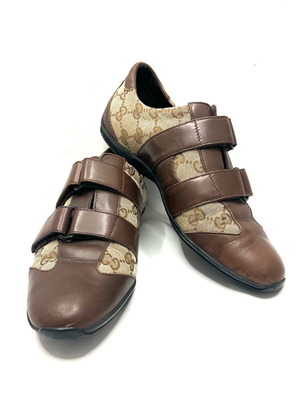 Gucci GG classic canvas спортни обувки употребявани, номер 36, бежово кафяви