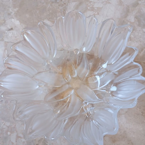 Crystal serving bowl Walther Glas Sylvia Mikasa Tulips Satin, like new, 30cm