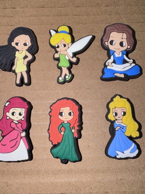 Disney Princesses Crocs charms, set of 6
