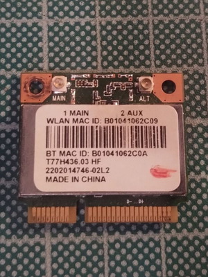 Qualcomm Atheros ασύρματη κάρτα δικτύου QCWB335 μεταχειρισμένη 150Mbps Bluetooth 2.0 Half Mini PCIe
