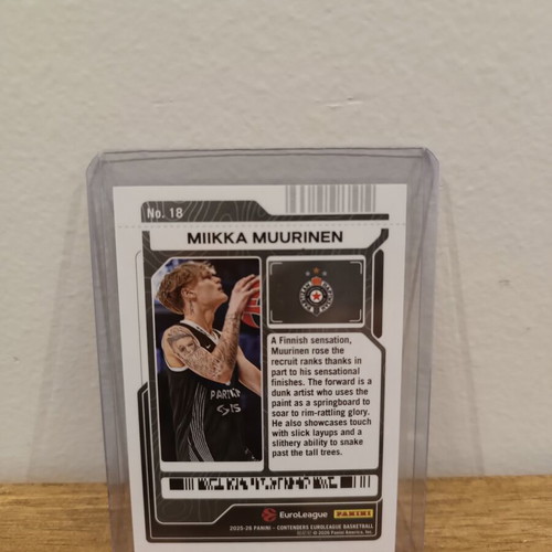 Miikka Muurinen Euroleague 2025-26 Panini Contenders Final Four Ticket new